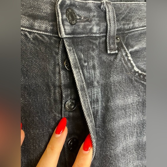 Edwin Black High Rise Tash Relaxed Jeans Straight Leg - Picture 3 of 8